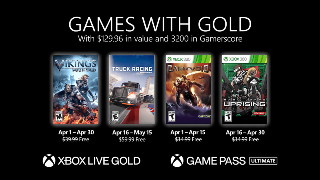 Games With Gold april
