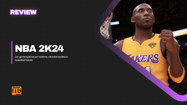 NBA 2k24 Review Banner art for 2K Games on Playstation 5