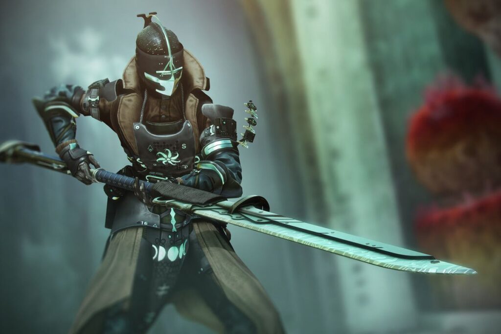 Destiny 2 waarbij een Guardian een Glaive draagt
