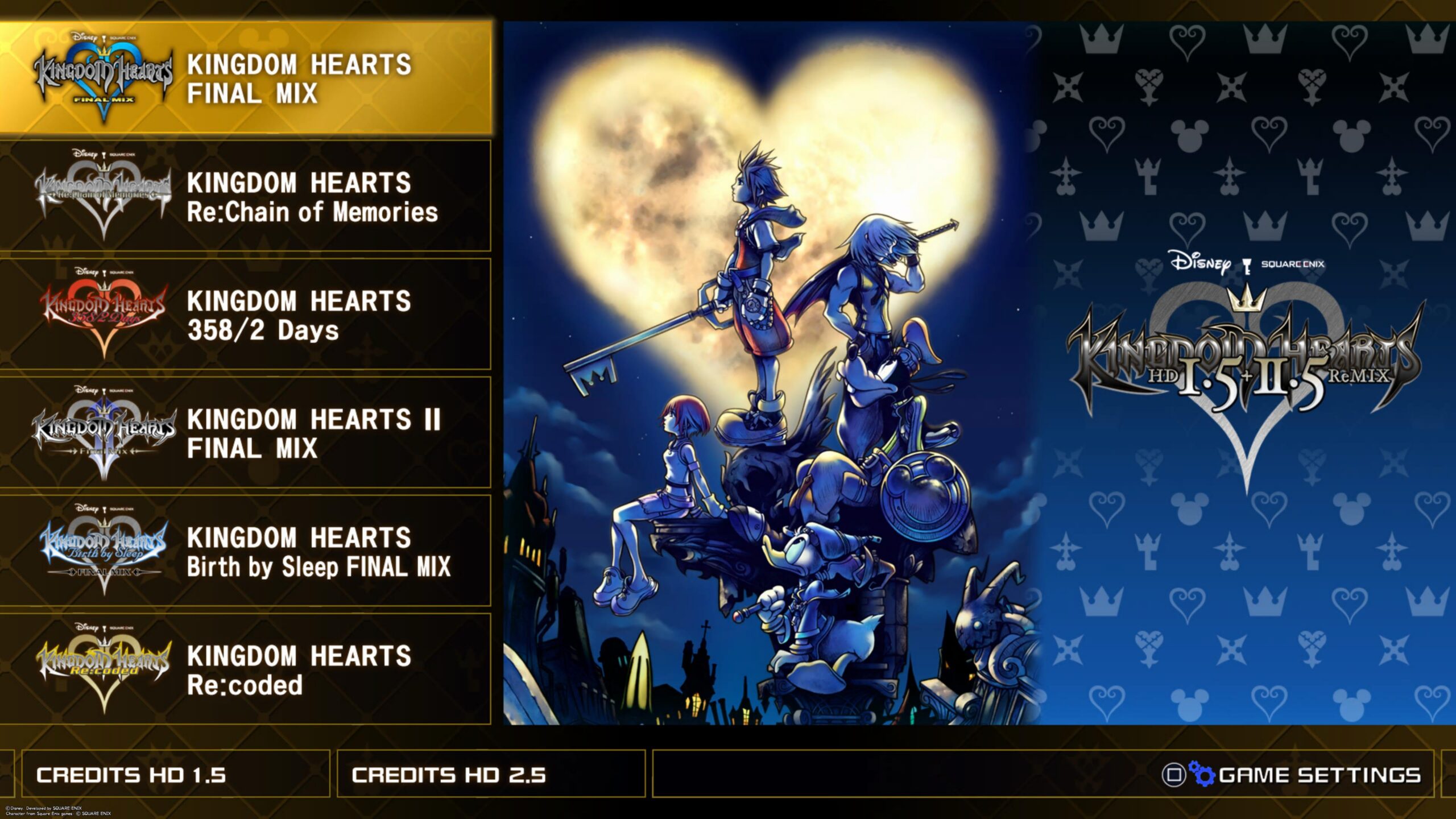 Kingdom Hearts Collection games